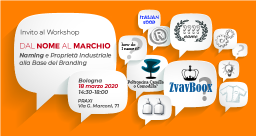 Dal NOME al MARCHIO: Naming e Proprietà Industriale alla base del Branding Dal NOME al MARCHIO: Naming e Proprietà Industriale alla base del Branding